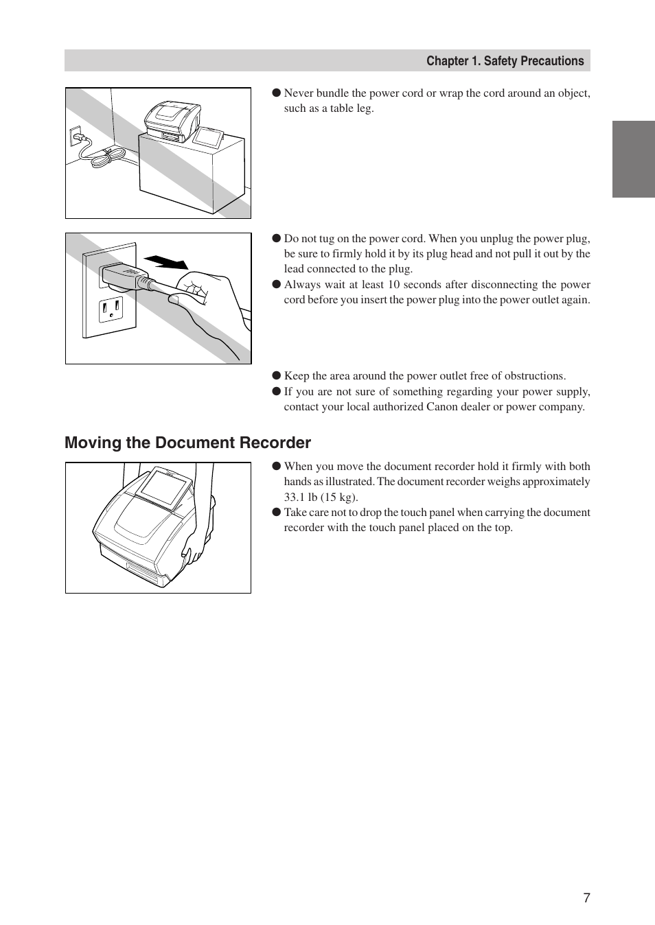 Moving the document recorder | Canon CD-4070NW User Manual | Page 12 / 57