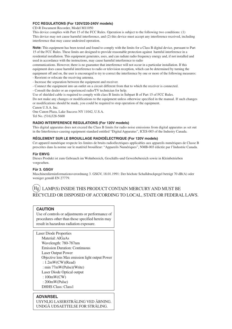 Canon CD-4070NW User Manual | Page 2 / 57