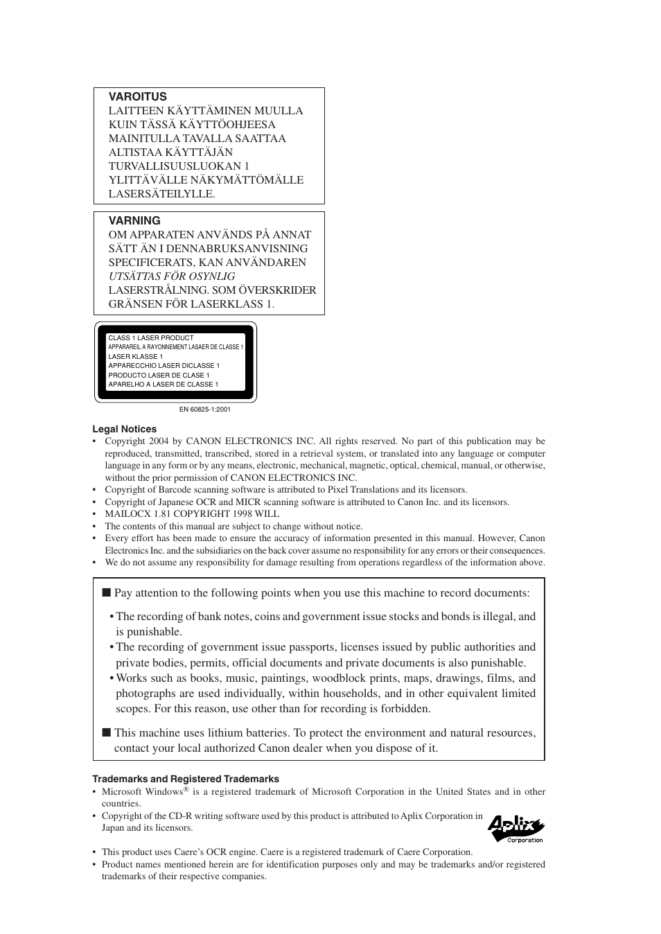 Canon CD-4070NW User Manual | Page 3 / 57