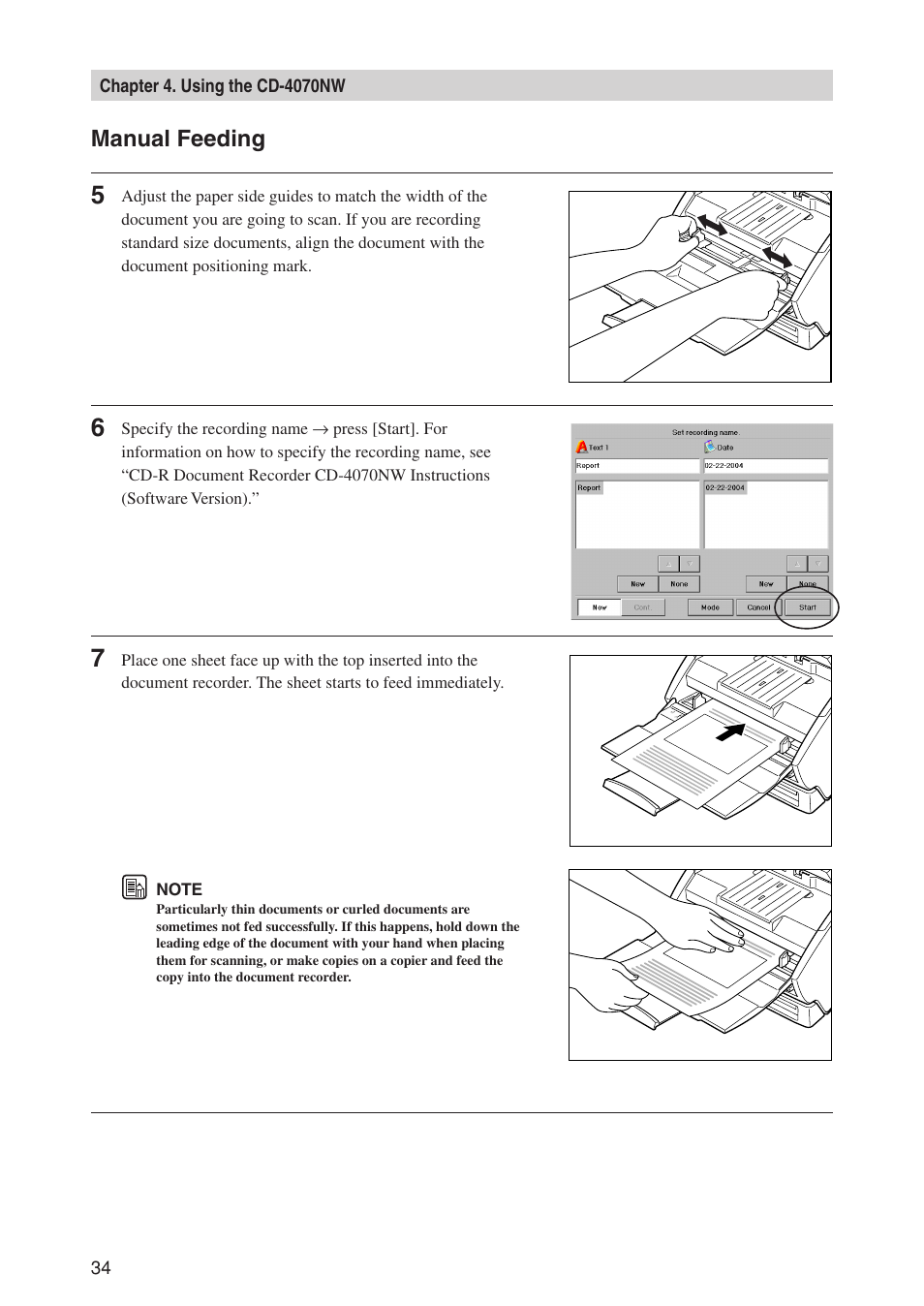 Manual feeding | Canon CD-4070NW User Manual | Page 39 / 57