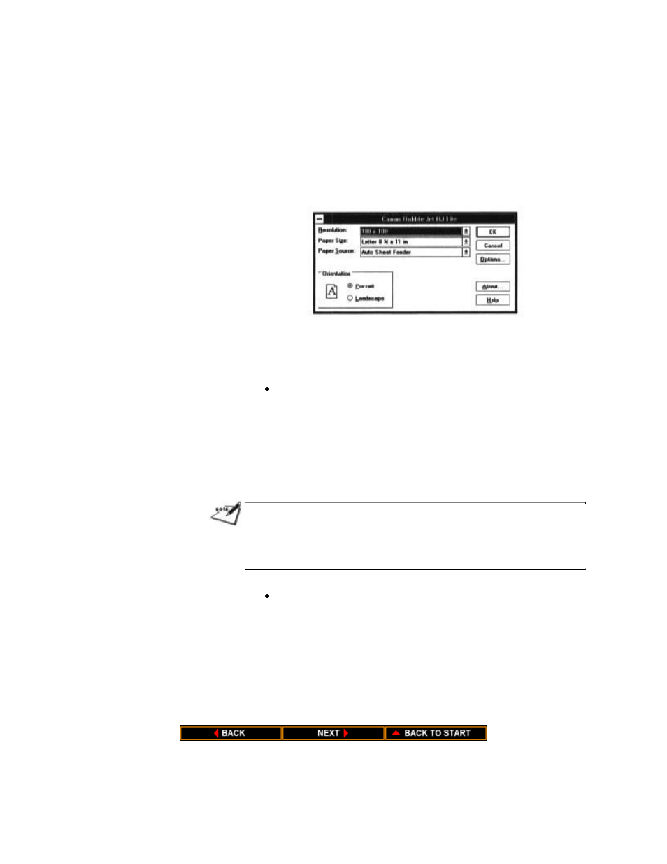 Printer setup within windows | Canon BJ-10sx User Manual | Page 51 / 127