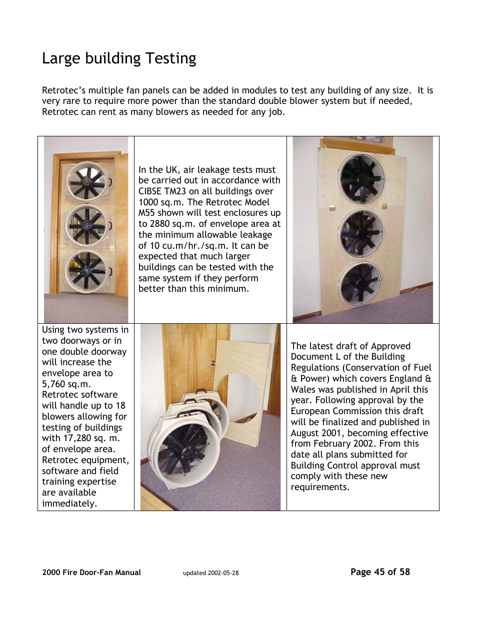 Large building testing | Canon PSC 2000 User Manual | Page 45 / 58