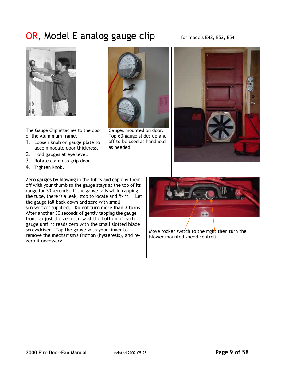 Or , model e analog gauge clip | Canon PSC 2000 User Manual | Page 9 / 58