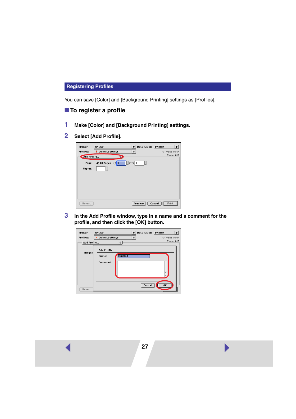 Canon PRINTER DRIVER CP-300 User Manual | Page 27 / 61