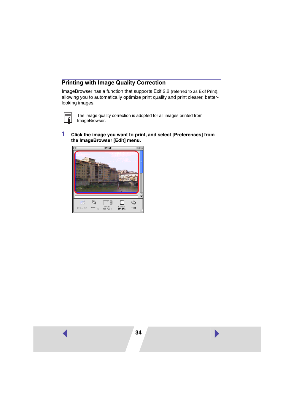 Printing with image quality correction | Canon PRINTER DRIVER CP-300 User Manual | Page 34 / 61