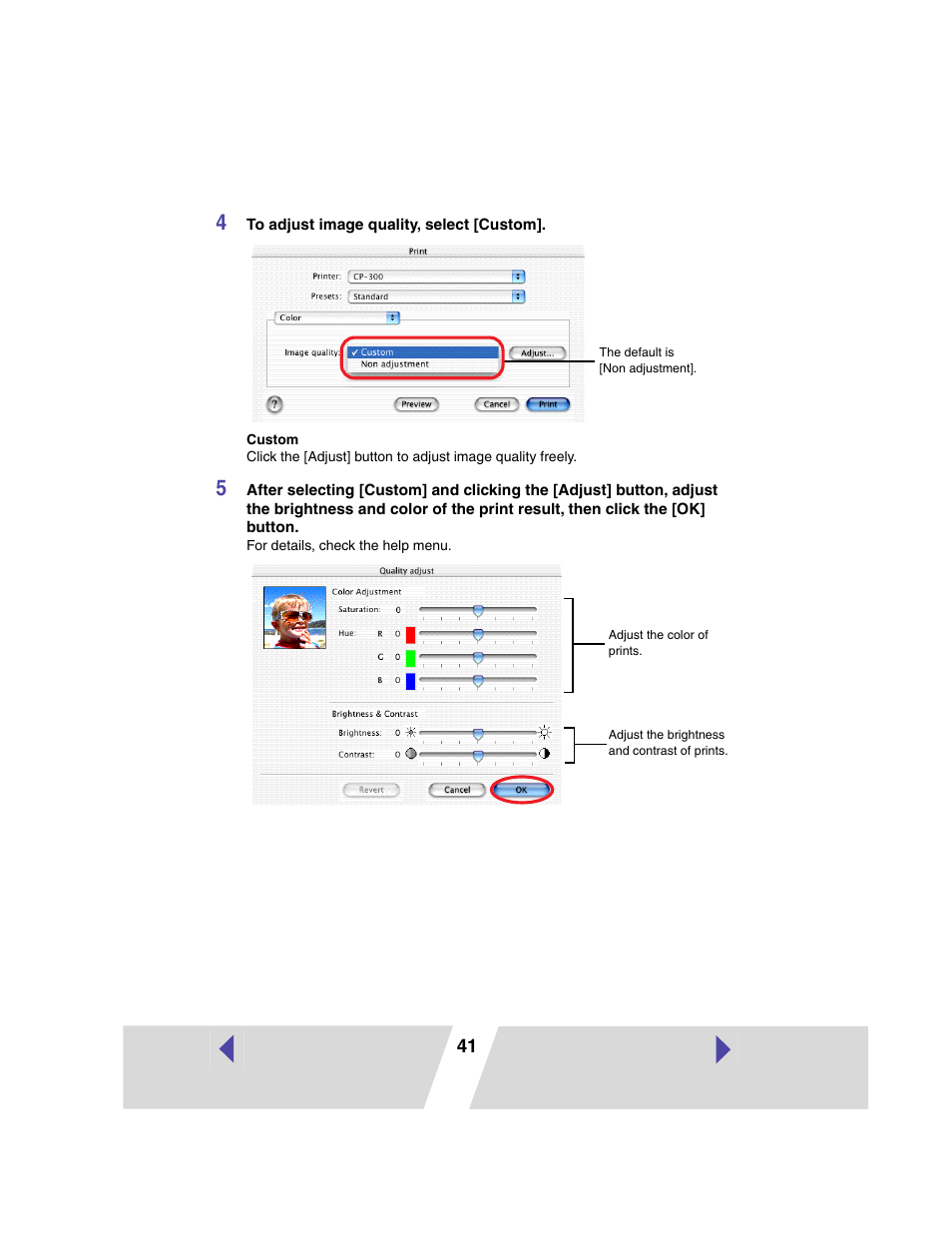 Canon PRINTER DRIVER CP-300 User Manual | Page 41 / 61