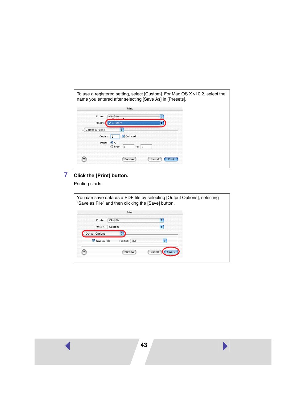 Canon PRINTER DRIVER CP-300 User Manual | Page 43 / 61