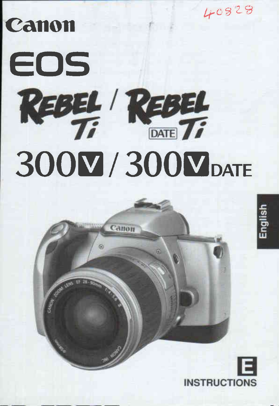 Canon Rebel Ti 300V User Manual | 60 pages