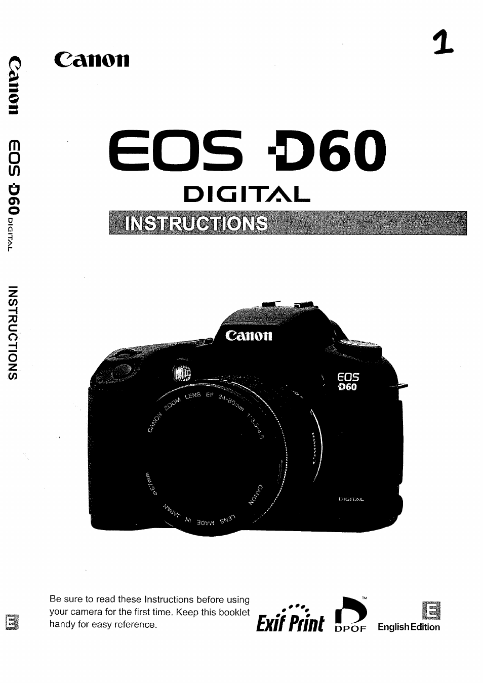 Canon EOS D60 User Manual | 151 pages