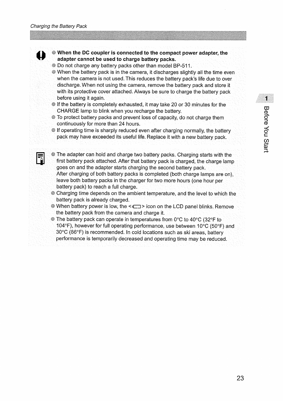 Canon EOS D60 User Manual | Page 23 / 151