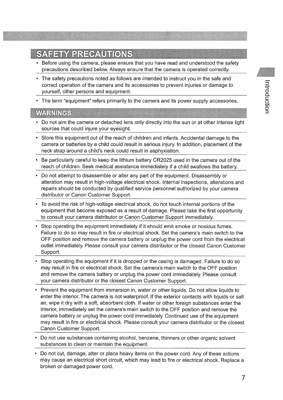 Canon EOS D60 User Manual | Page 7 / 151