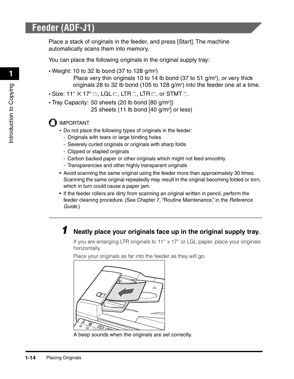 Feeder (adf-j1), Feeder (adf-j1) -14 | Canon 2010F User Manual | Page 23 / 106