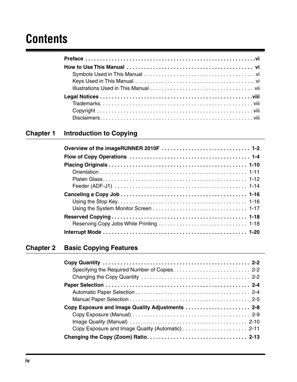 Canon 2010F User Manual | Page 5 / 106