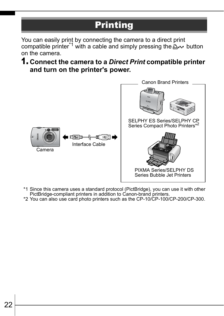 Printing, Pp. 22 | Canon IXUS 900TI User Manual | Page 24 / 37