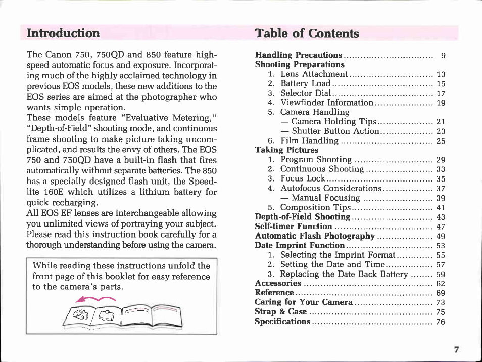 Canon EOS 850 User Manual | Page 4 / 81