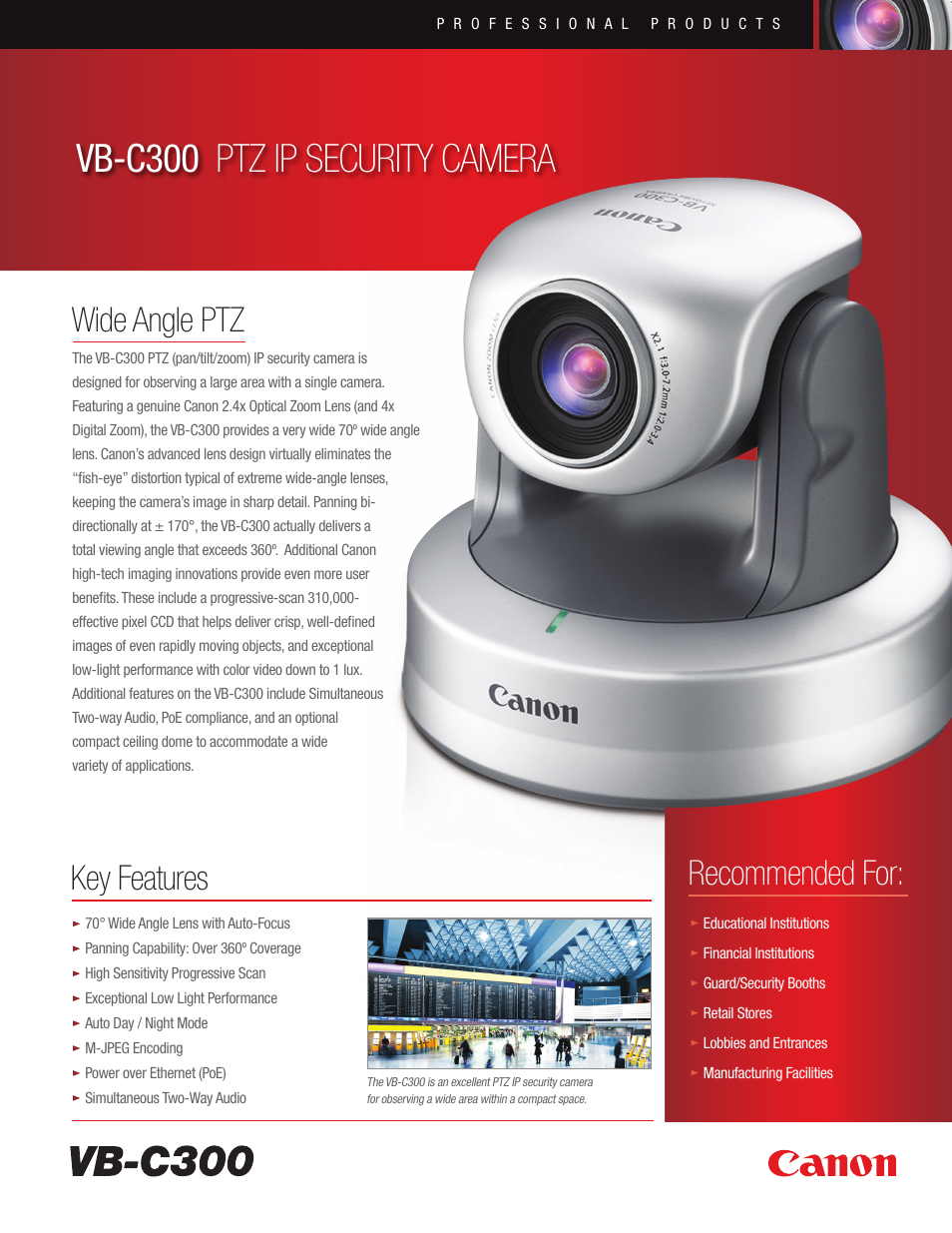 Canon VB-C300 User Manual | 2 pages
