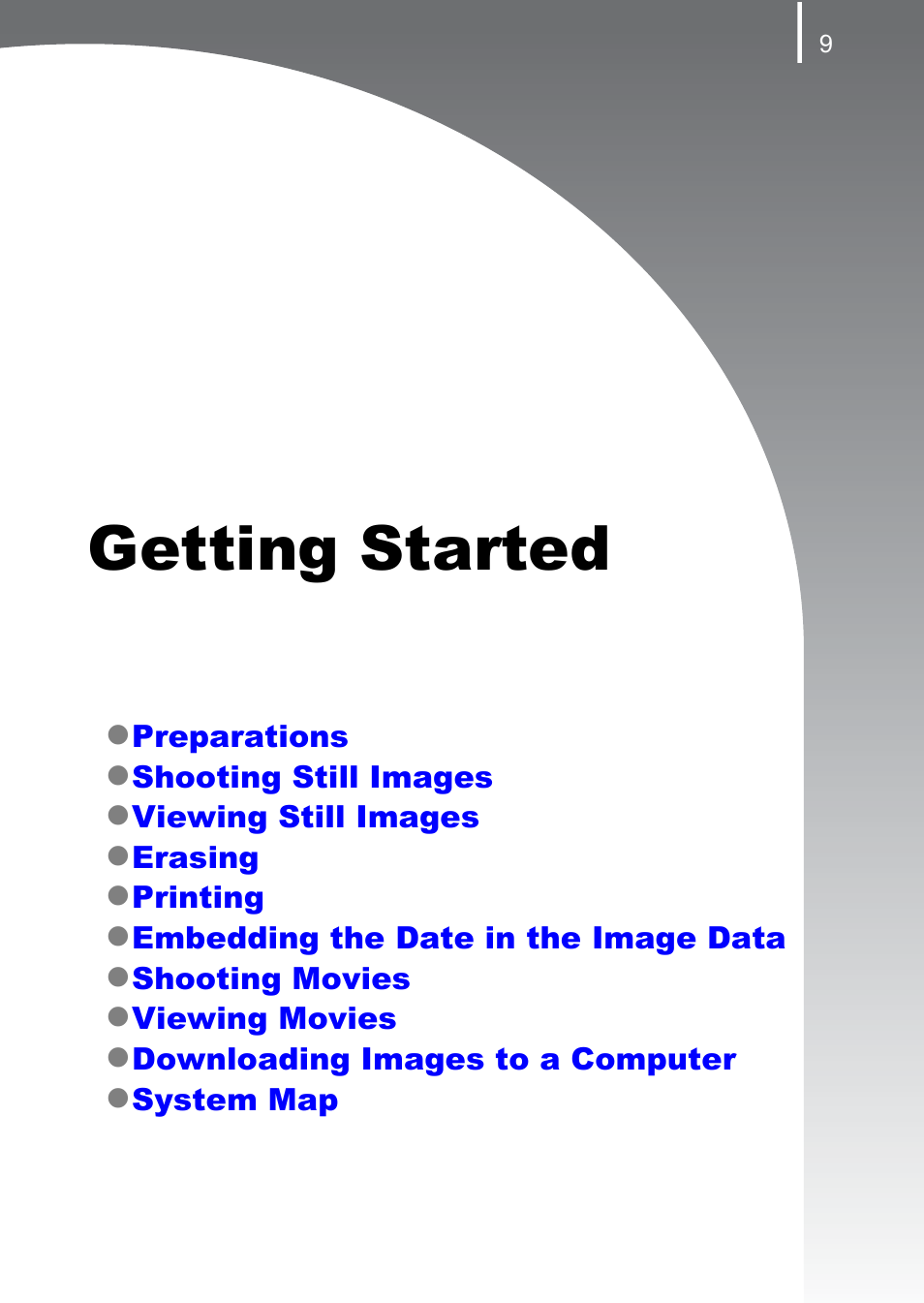 Getting started, P. 9 | Canon 970 IS User Manual | Page 11 / 238