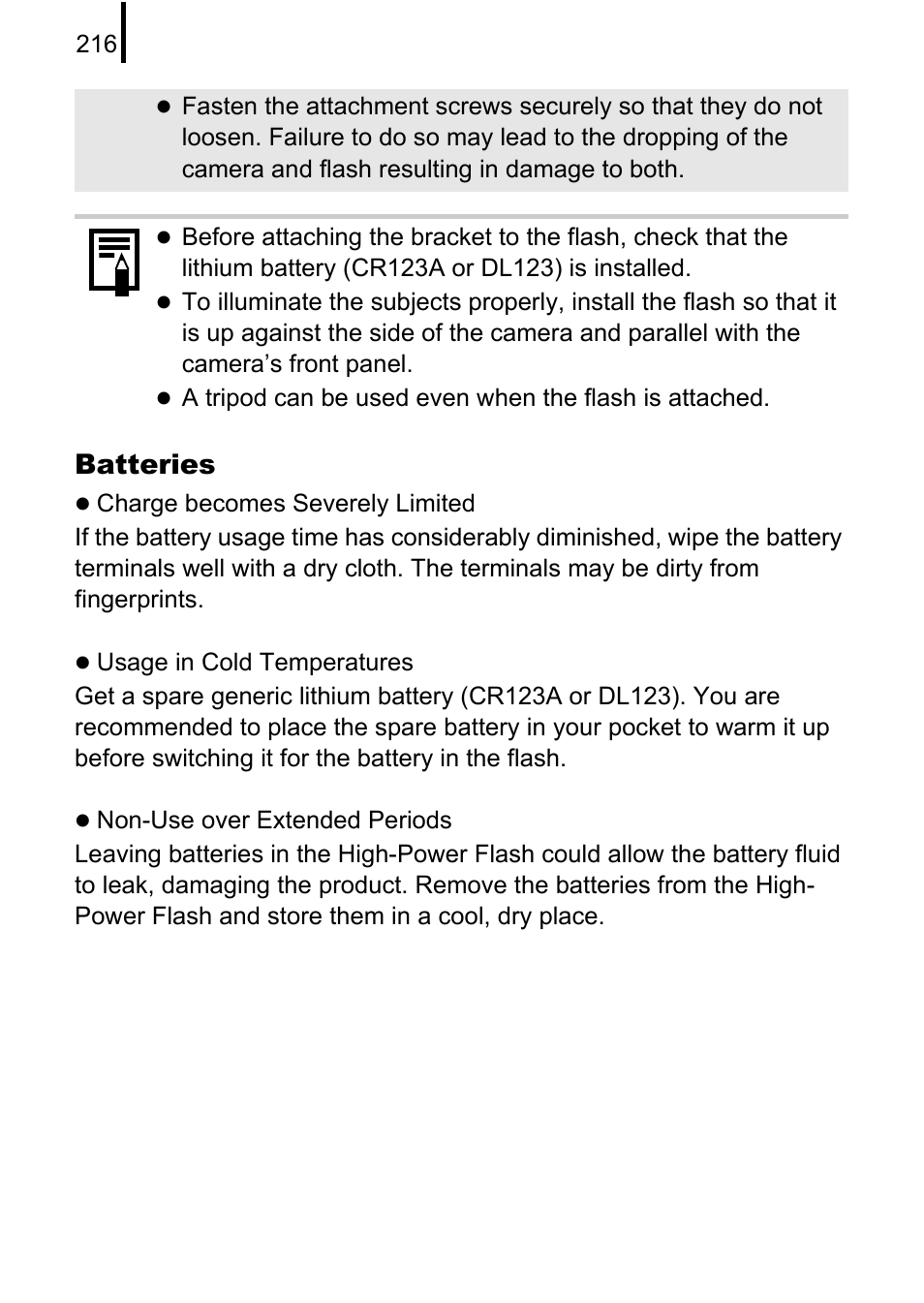 Batteries | Canon 970 IS User Manual | Page 218 / 238