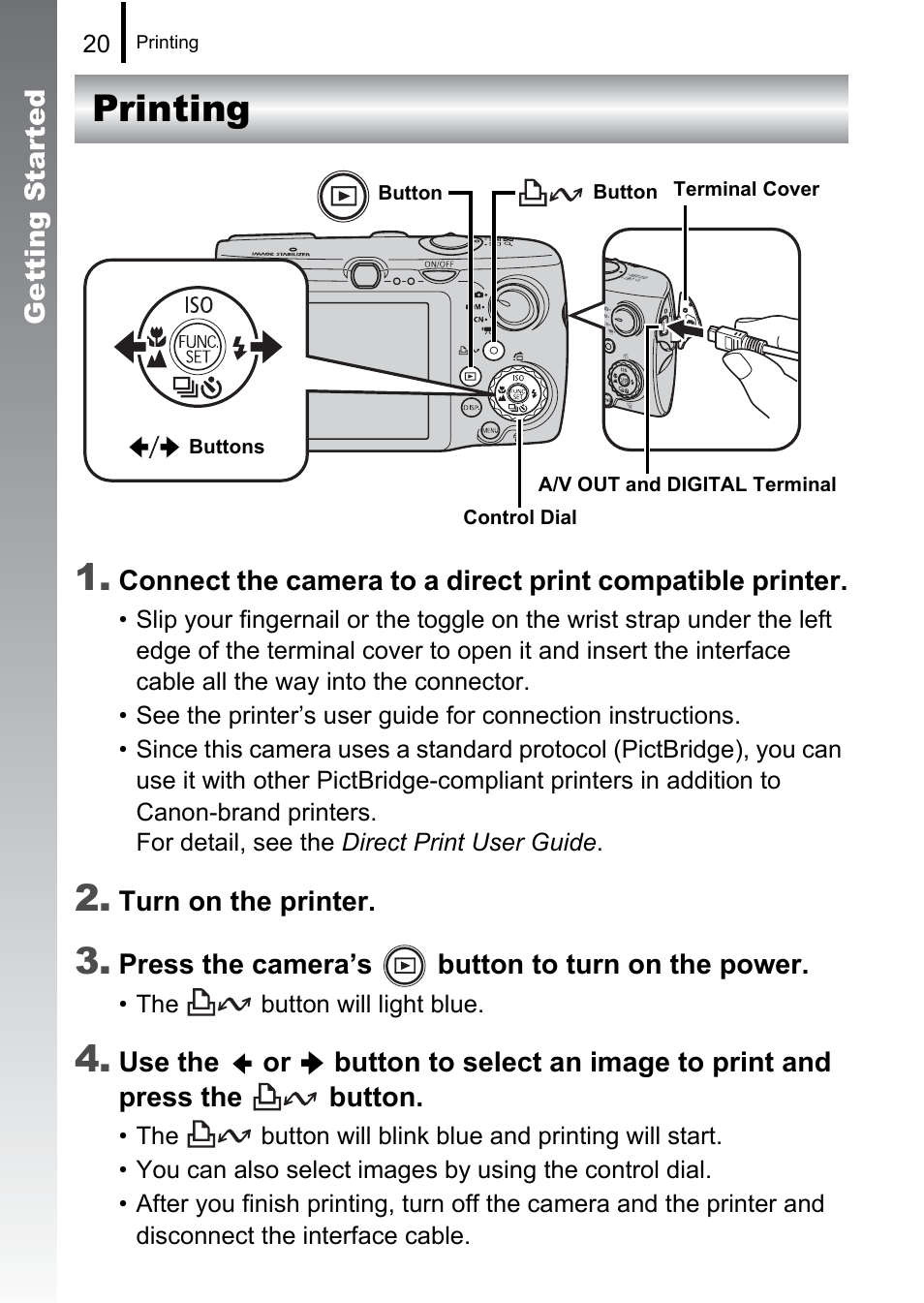 Printing, Printing 1 | Canon 970 IS User Manual | Page 22 / 238