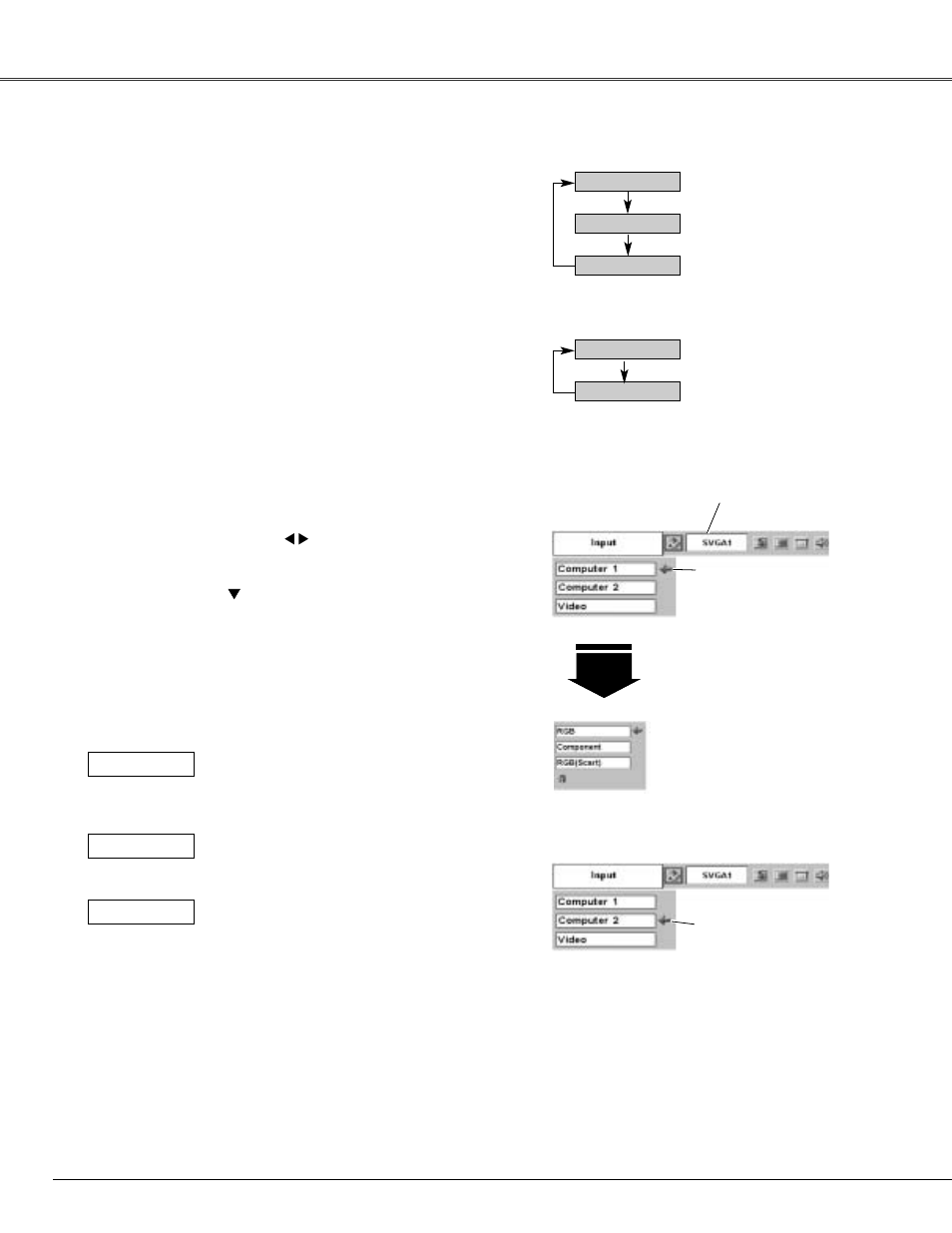 Computer input, Input source selection | Canon LV-X4 User Manual | Page 26 / 64