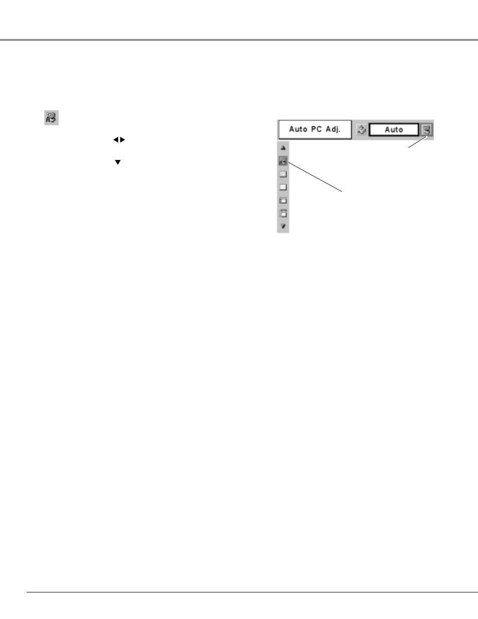 Auto pc adjustment | Canon LV-X4 User Manual | Page 28 / 64