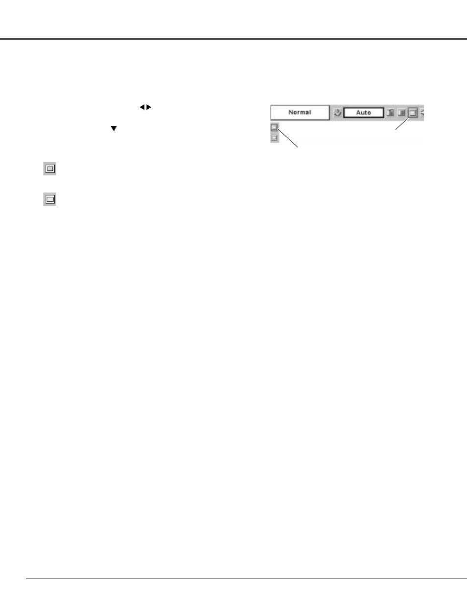 Screen size adjustment | Canon LV-X4 User Manual | Page 40 / 64