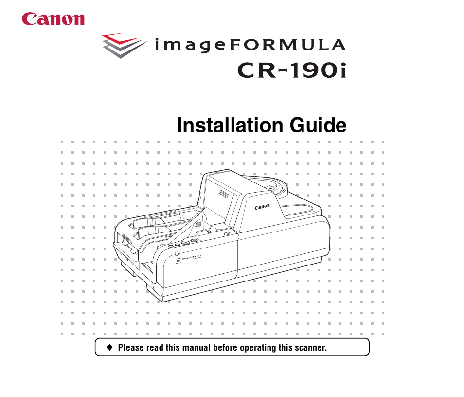 Canon CR-190I User Manual | 19 pages