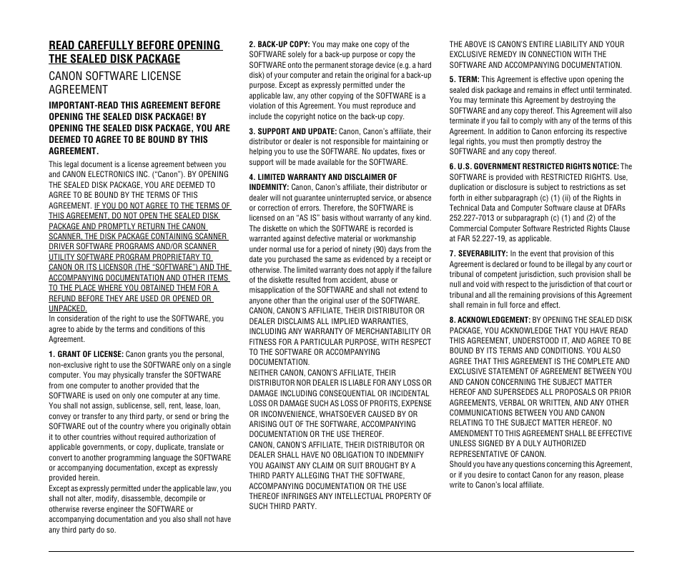 Canon CR-190I User Manual | Page 2 / 19