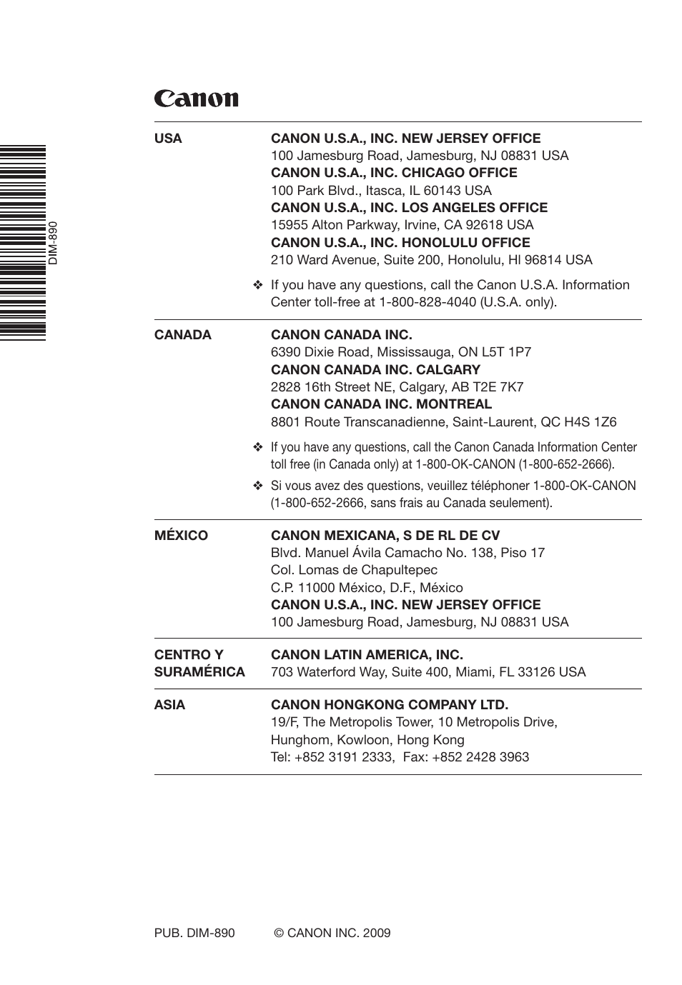 Canon DC420 User Manual | Page 98 / 98