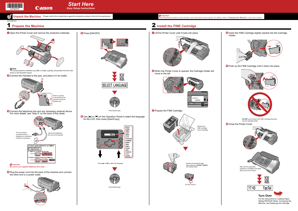 Canon QT5-0849-V03 User Manual | 2 pages