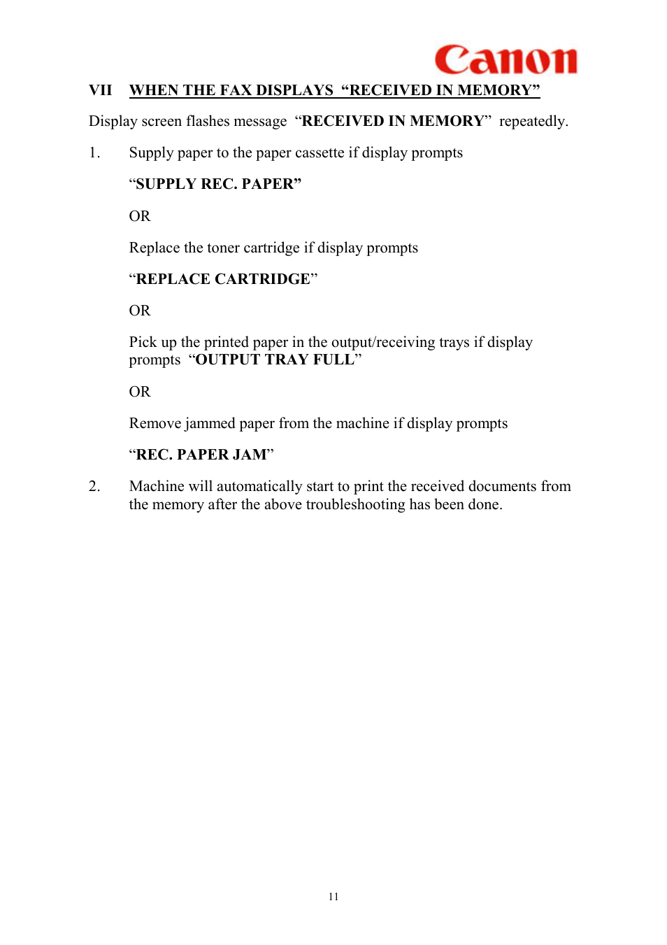 Canon L2000 User Manual | Page 12 / 19