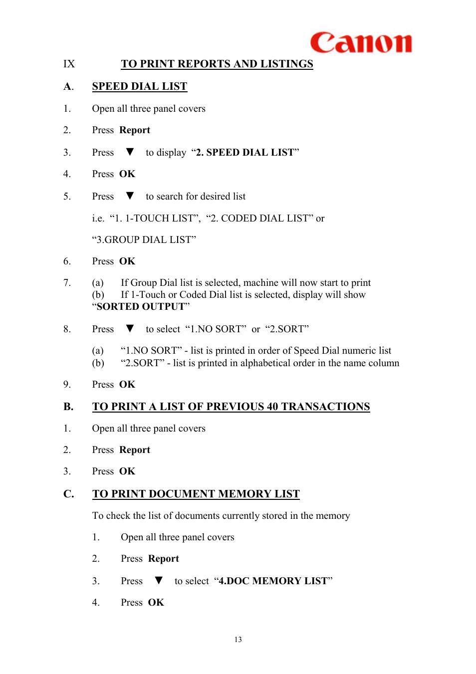 Canon L2000 User Manual | Page 14 / 19