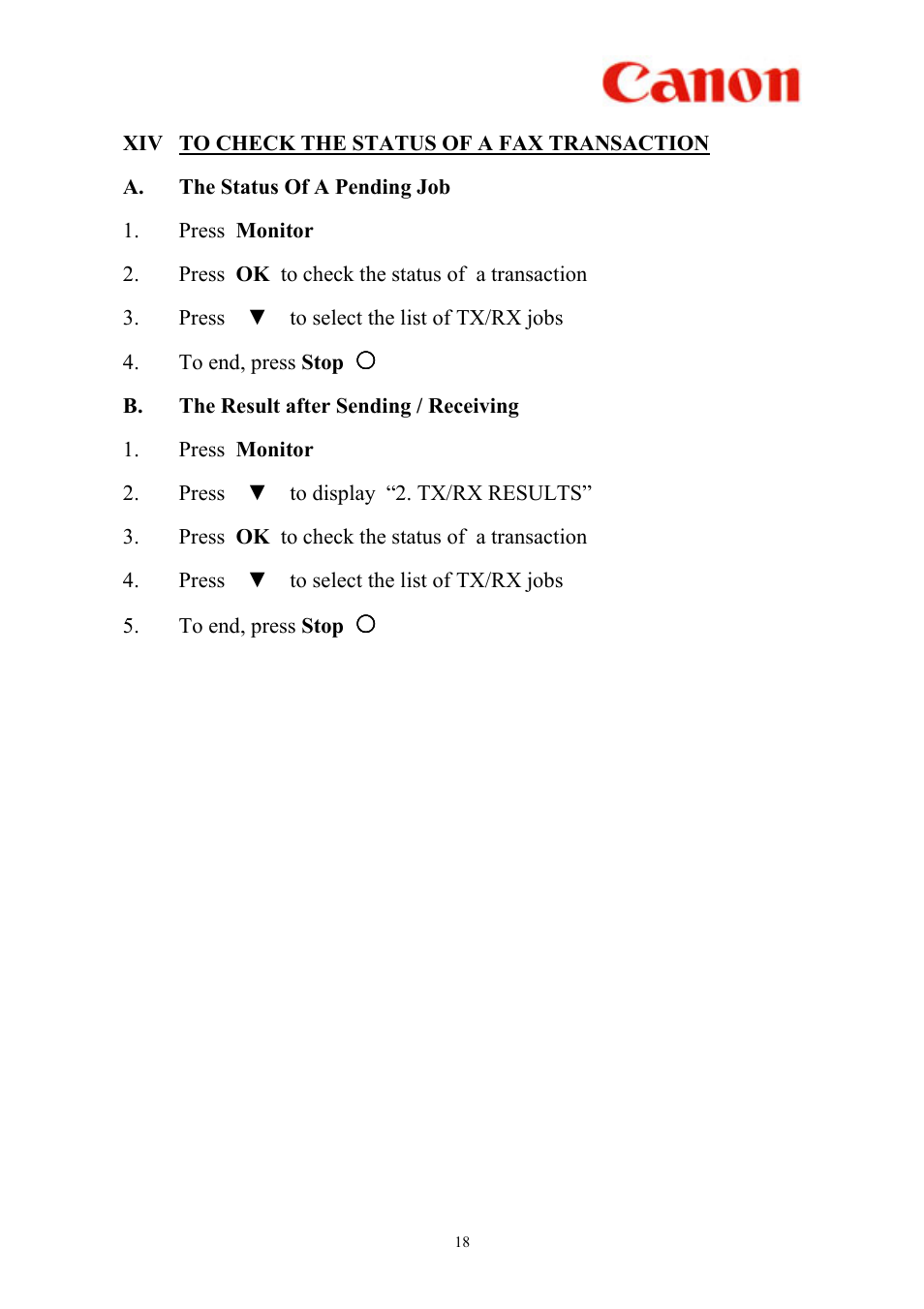 Canon L2000 User Manual | Page 19 / 19