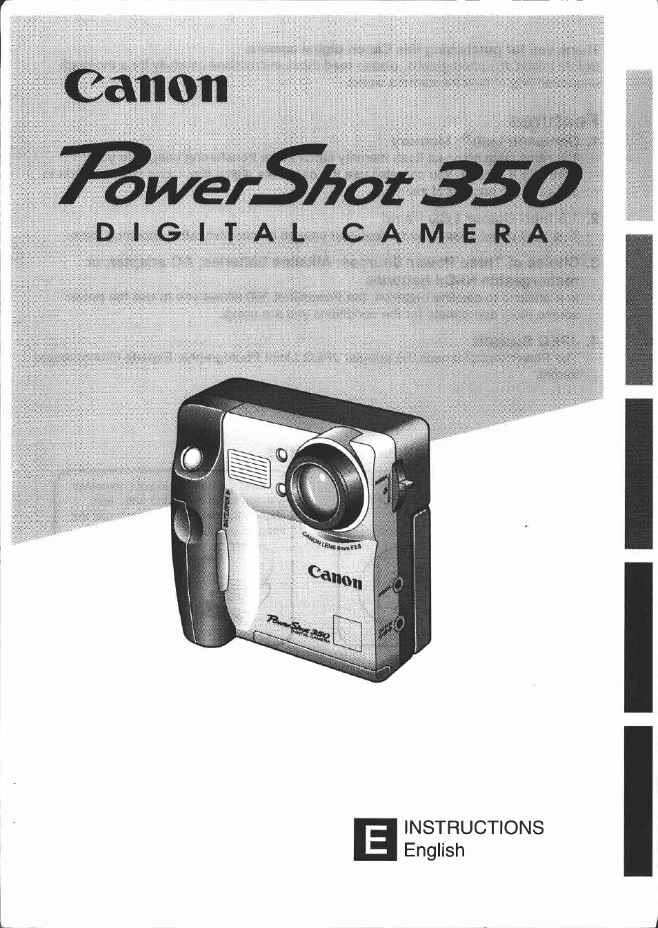 Canon PowerShot 350 User Manual | 52 pages
