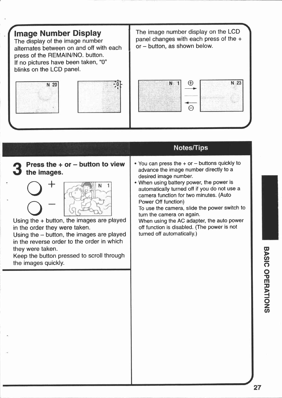 Image number display | Canon PowerShot 350 User Manual | Page 27 / 52