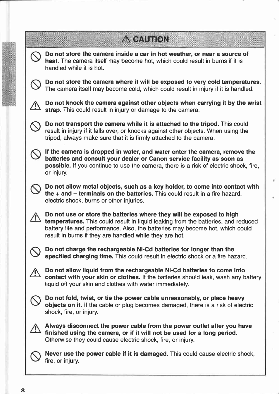 Canon PowerShot 350 User Manual | Page 8 / 52