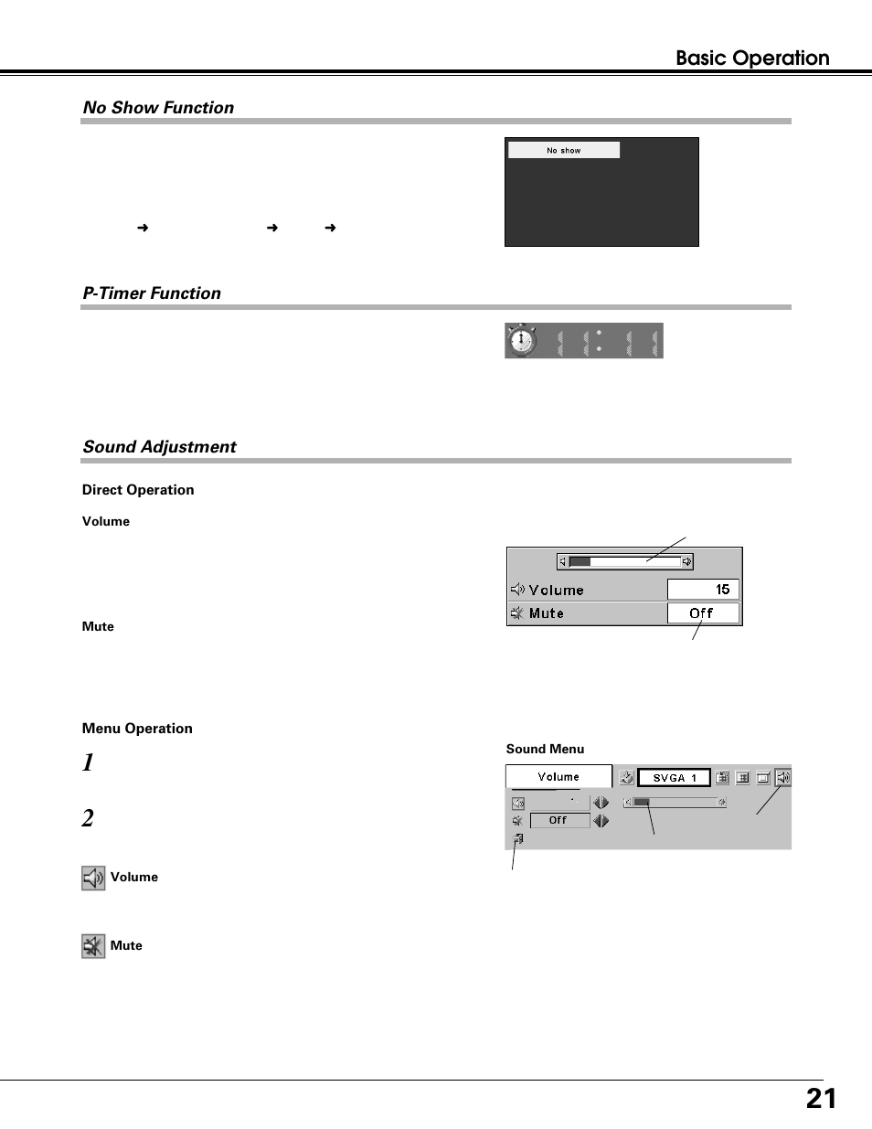 Basic operation | Canon LV-7215 User Manual | Page 21 / 56