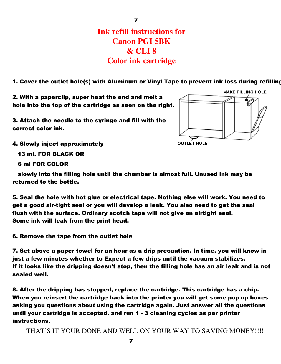 Canon BCI-21 User Manual | Page 7 / 9