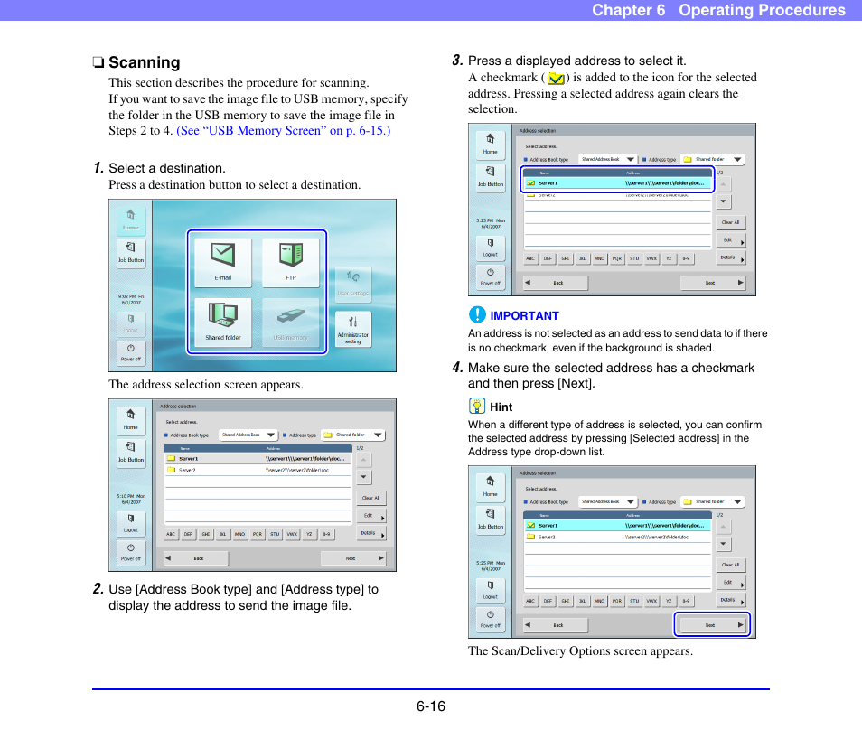 Scanning, Scanning -16 | Canon SCANFRONT 220 User Manual | Page 114 / 156