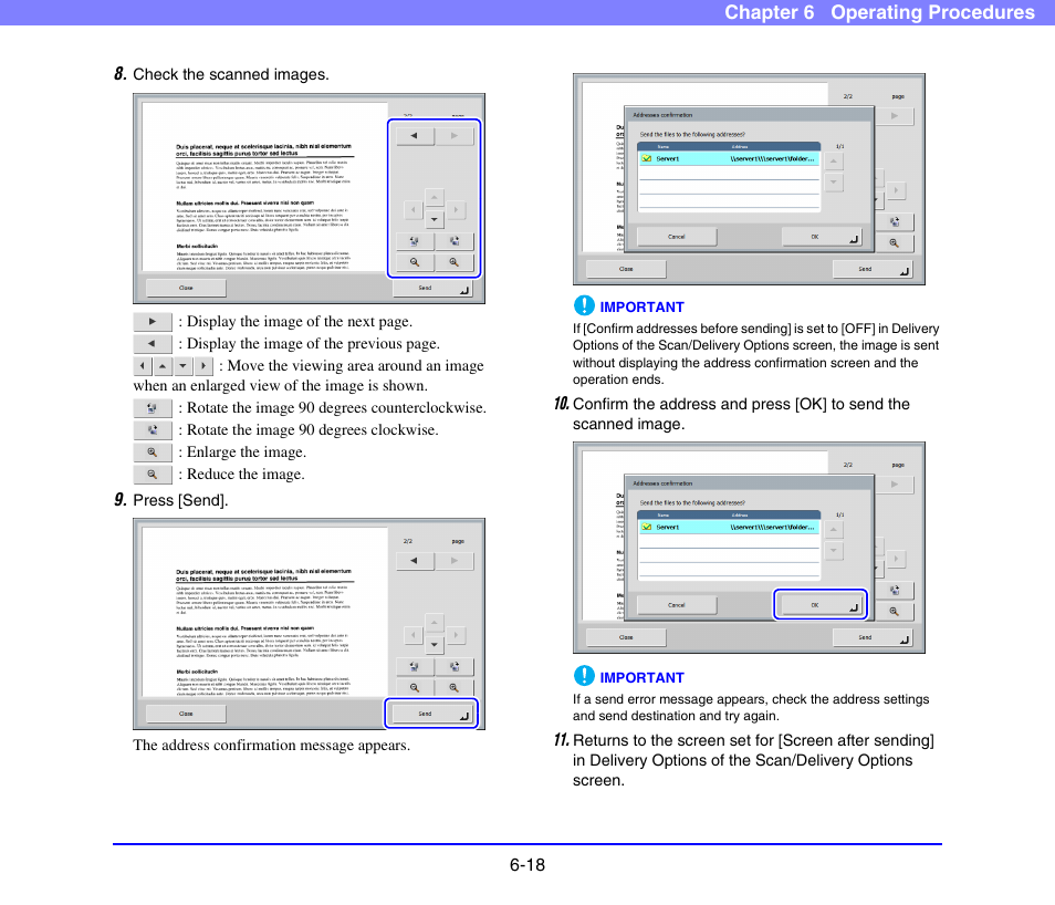 See p. 6-18.) | Canon SCANFRONT 220 User Manual | Page 116 / 156