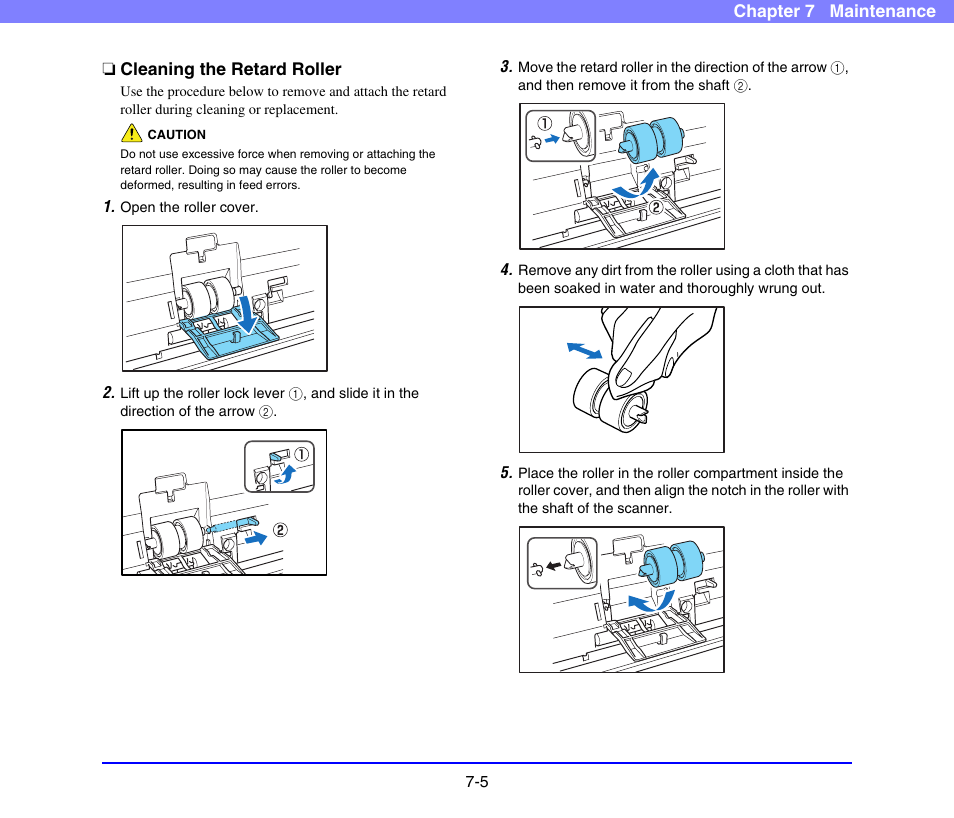 Cleaning the retard roller, Cleaning the retard roller -5 | Canon SCANFRONT 220 User Manual | Page 133 / 156