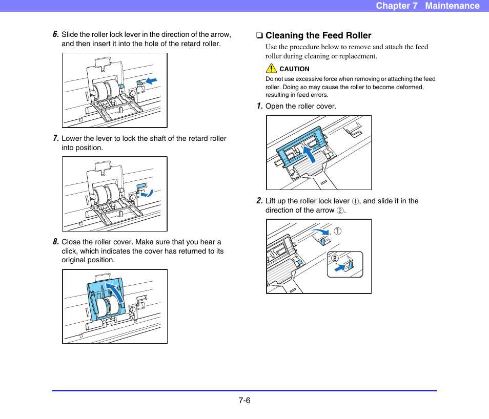 Cleaning the feed roller, Cleaning the feed roller -6 | Canon SCANFRONT 220 User Manual | Page 134 / 156