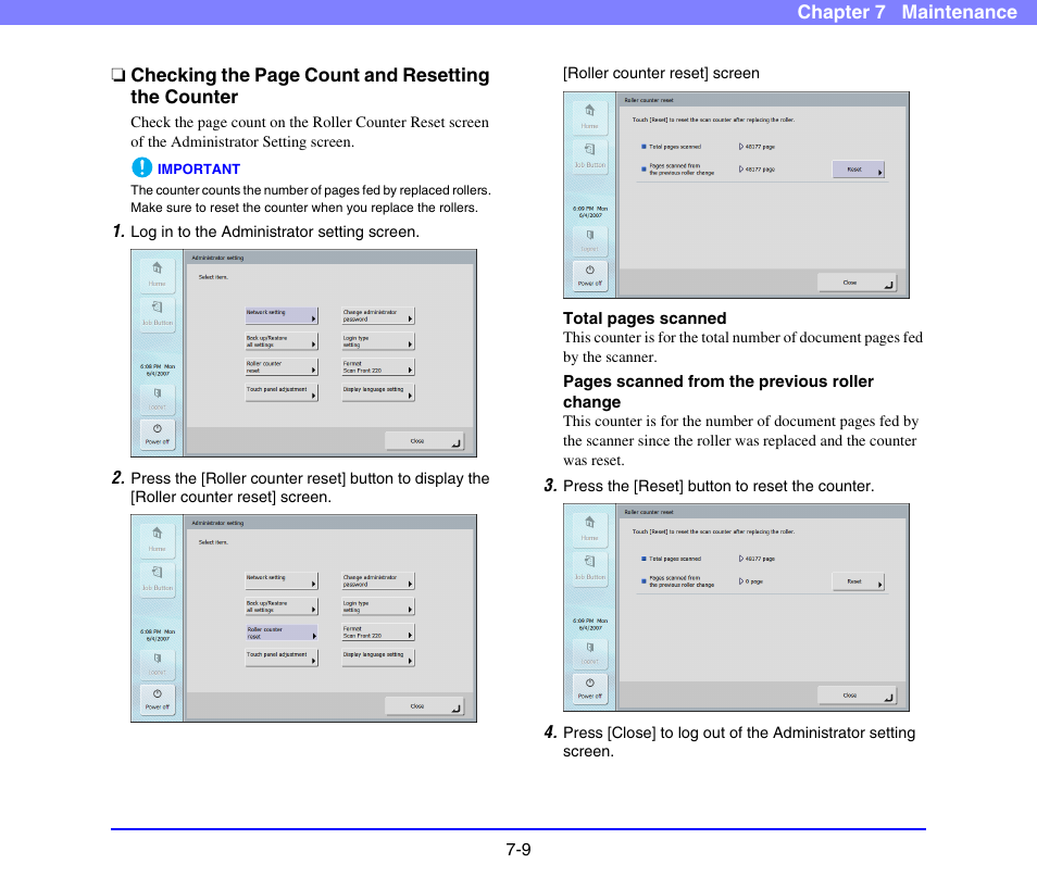 See “checking the | Canon SCANFRONT 220 User Manual | Page 137 / 156