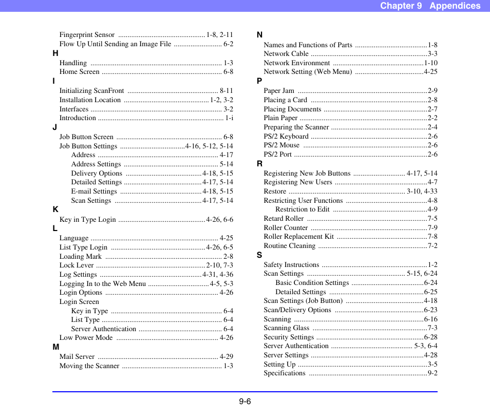 Canon SCANFRONT 220 User Manual | Page 154 / 156