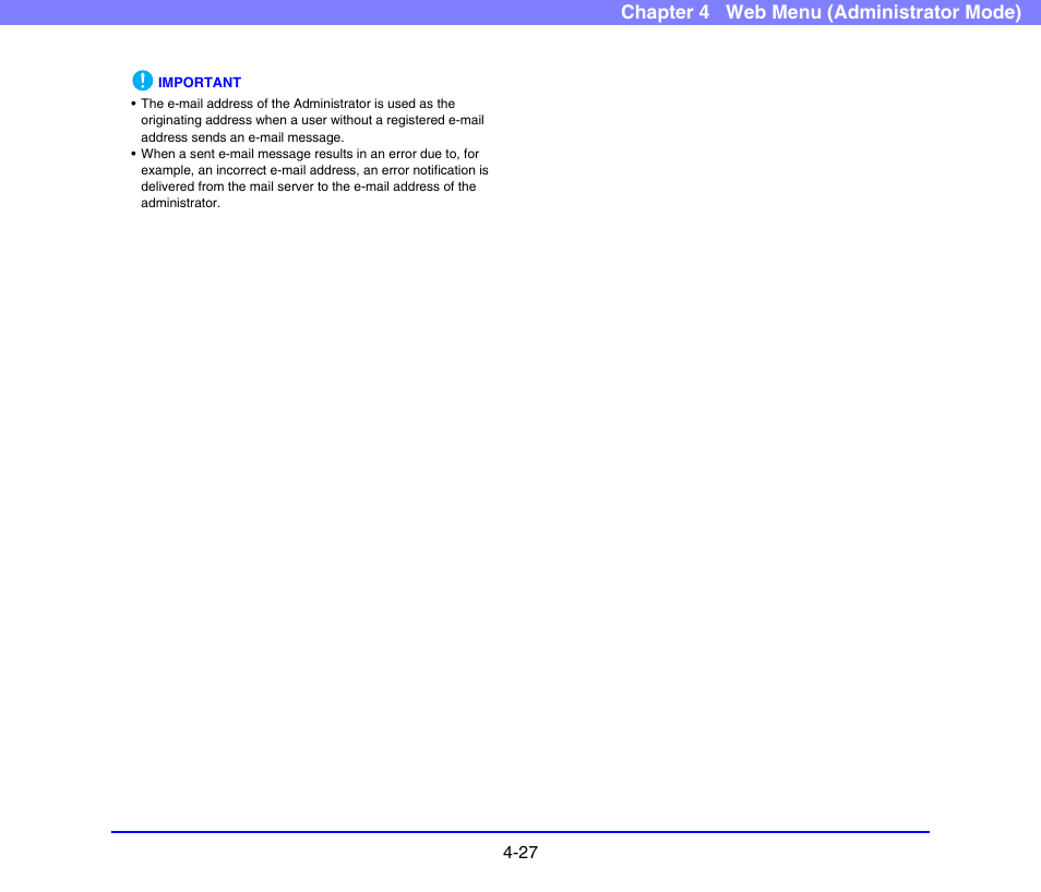 Chapter 4 web menu (administrator mode) | Canon SCANFRONT 220 User Manual | Page 69 / 156