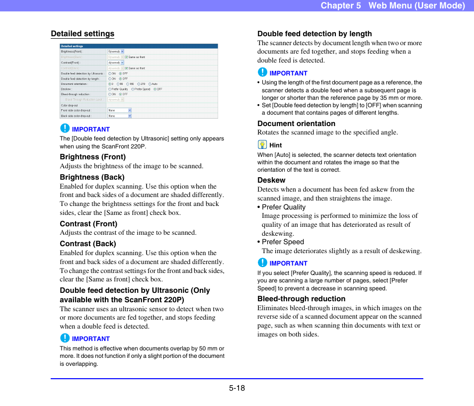 Canon SCANFRONT 220 User Manual | Page 96 / 156