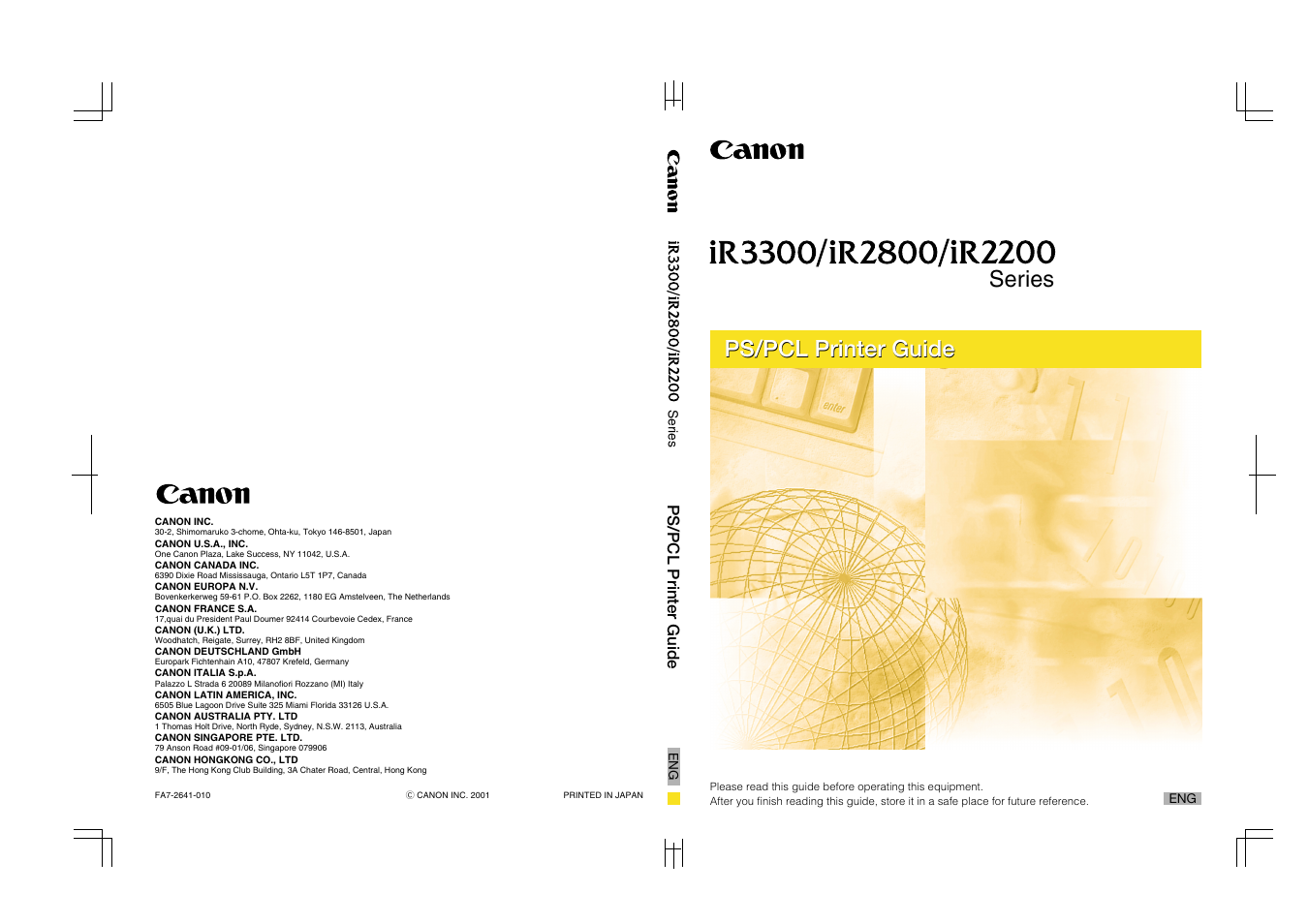 Canon IR3300 User Manual | 129 pages