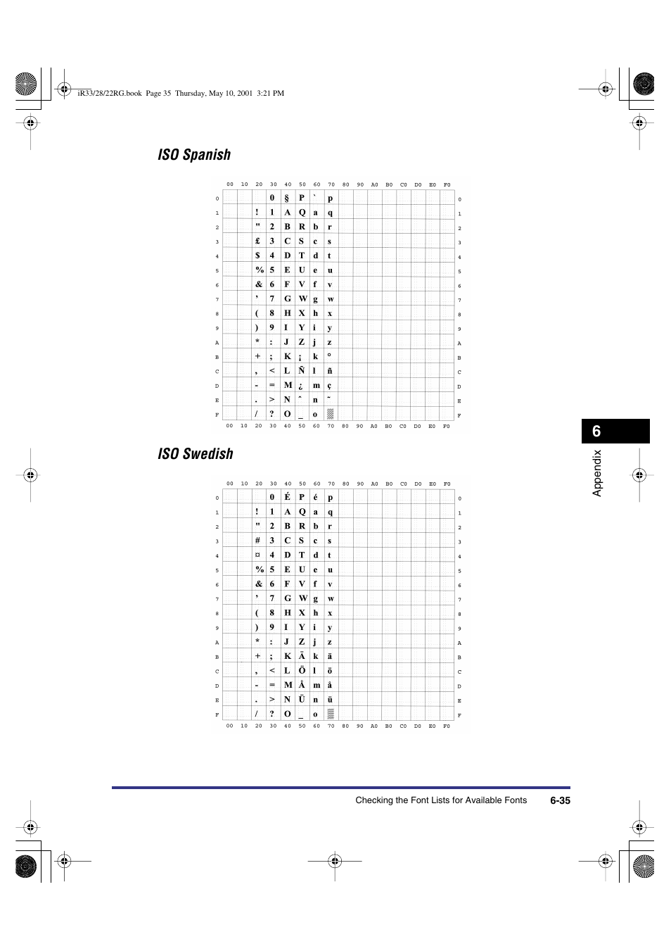 Iso spanish iso swedish | Canon IR3300 User Manual | Page 103 / 129