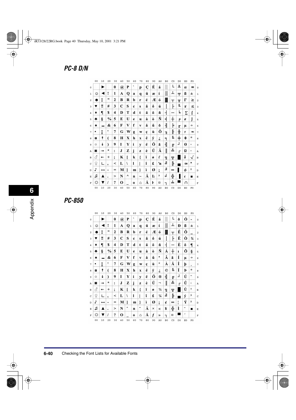 Pc-8 d/n pc-850 | Canon IR3300 User Manual | Page 108 / 129