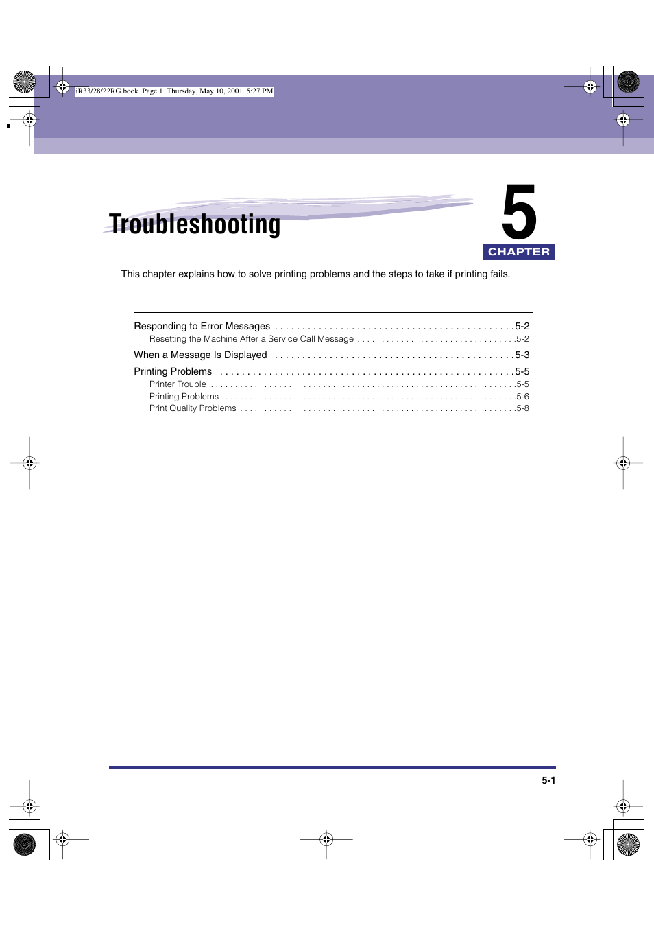 Troubleshooting | Canon IR3300 User Manual | Page 61 / 129